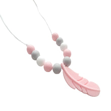Load image into Gallery viewer, Kids Silicone necklace Pink &amp; Grey
