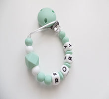 Load image into Gallery viewer, Personalised  dummy clip- Mint
