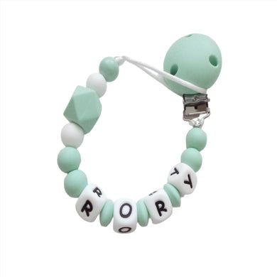 Personalised Mint Dummy clip