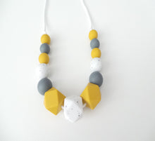 Load image into Gallery viewer, Teething Necklace Mustard, Grey &amp; Granite
