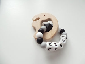 Personalised  Elephant Teething Ring - More colors available