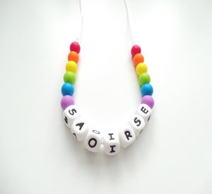 Personalised rainbow necklace