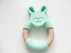 Personalised Bunny Teething Ring - More colours available