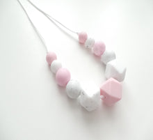 Load image into Gallery viewer, Teething Necklace Pink Marble &amp; Granite 

