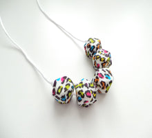 Load image into Gallery viewer, Rainbow Leopard Teething Necklace
