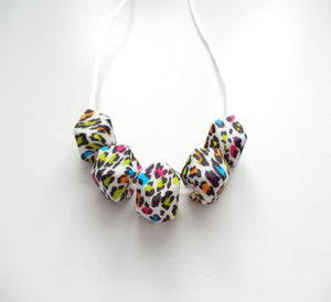 Rainbow Leopard Teething Necklace