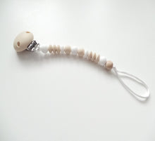 Load image into Gallery viewer, Beige &amp; White Dummy clip
