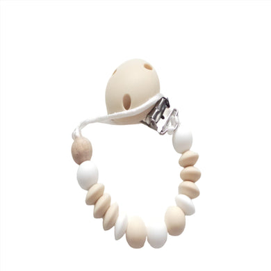 Beige & White Dummy clip