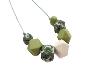 Silicone Army print necklace