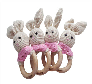 Personalised Crochet Bunny Rattle