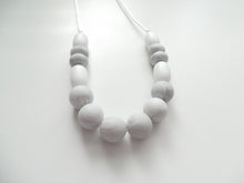 Load image into Gallery viewer, Teething Necklace - Marble &amp; White
