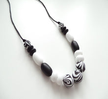 Load image into Gallery viewer, Zebra Print Teething Necklace
