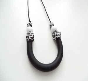 Cow Print Teething necklace
