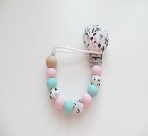 Dummy clip - Pink, Mint & Terrazzo