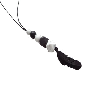 Black Feather Boho Necklace