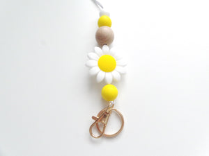 Personalised Sunflower Engraved Lanyard