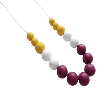 Burgundy teething necklace