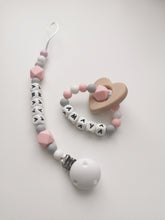 Load image into Gallery viewer, Personalised Dummy clip  &amp; Teething ring Gift set - Heart - More colors available
