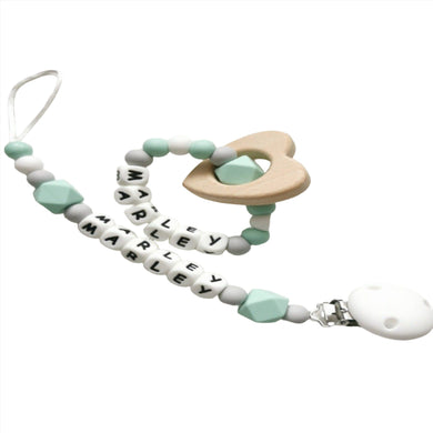 Personalised Dummy clip and teething ring