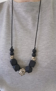 Leopard & Black Teething necklace