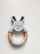 Load image into Gallery viewer, Bunny Teething Ring - Grey
