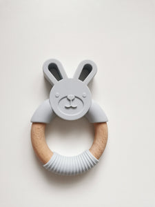 Bunny Teething Ring - Grey