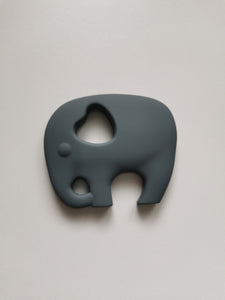 Silicone Elephant Teether - Dark grey