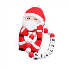 Load image into Gallery viewer, Personalised Christmas Santa Teething ring 
