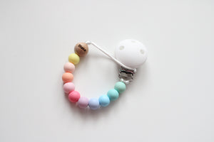 Personalised Rainbow Dummy Clip