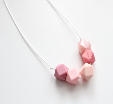 Teething necklace - Pink Shades 