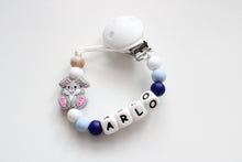 Load image into Gallery viewer, Personalised Dummy Clip - Bunny Blue
