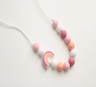 Kids Necklace -Rainbow Peach