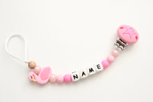 Load image into Gallery viewer, Personalised  Dummy Clip - Pink Flamingo
