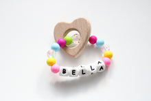 Load image into Gallery viewer, Personalised Teething Ring - Bright colours
