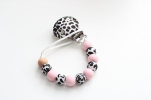 Dummy clip - Pink & Cow Print