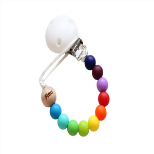 Personalised Rainbow Dummy clip