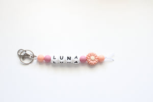 Personalised Flower Key ring