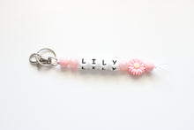 Load image into Gallery viewer, Personalised Flower Key ring

