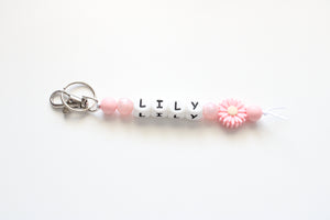 Personalised Flower Key ring