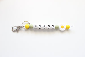 Personalised Flower Key ring