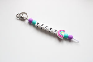 Personalised Key Ring- Rainbow