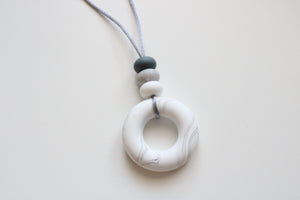 Teething Necklace Marble Pendant