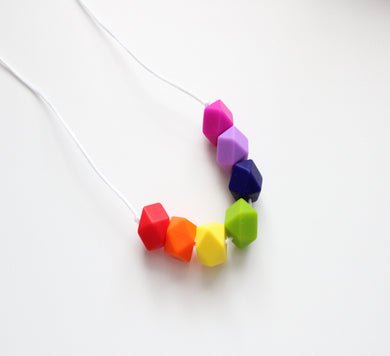 Rainbow silicone necklace