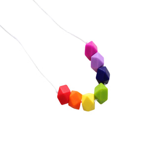 Rainbow silicone necklace