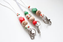 Load image into Gallery viewer, Personalised  Christmas Engraved Lanyard, Beaded Lanyard
