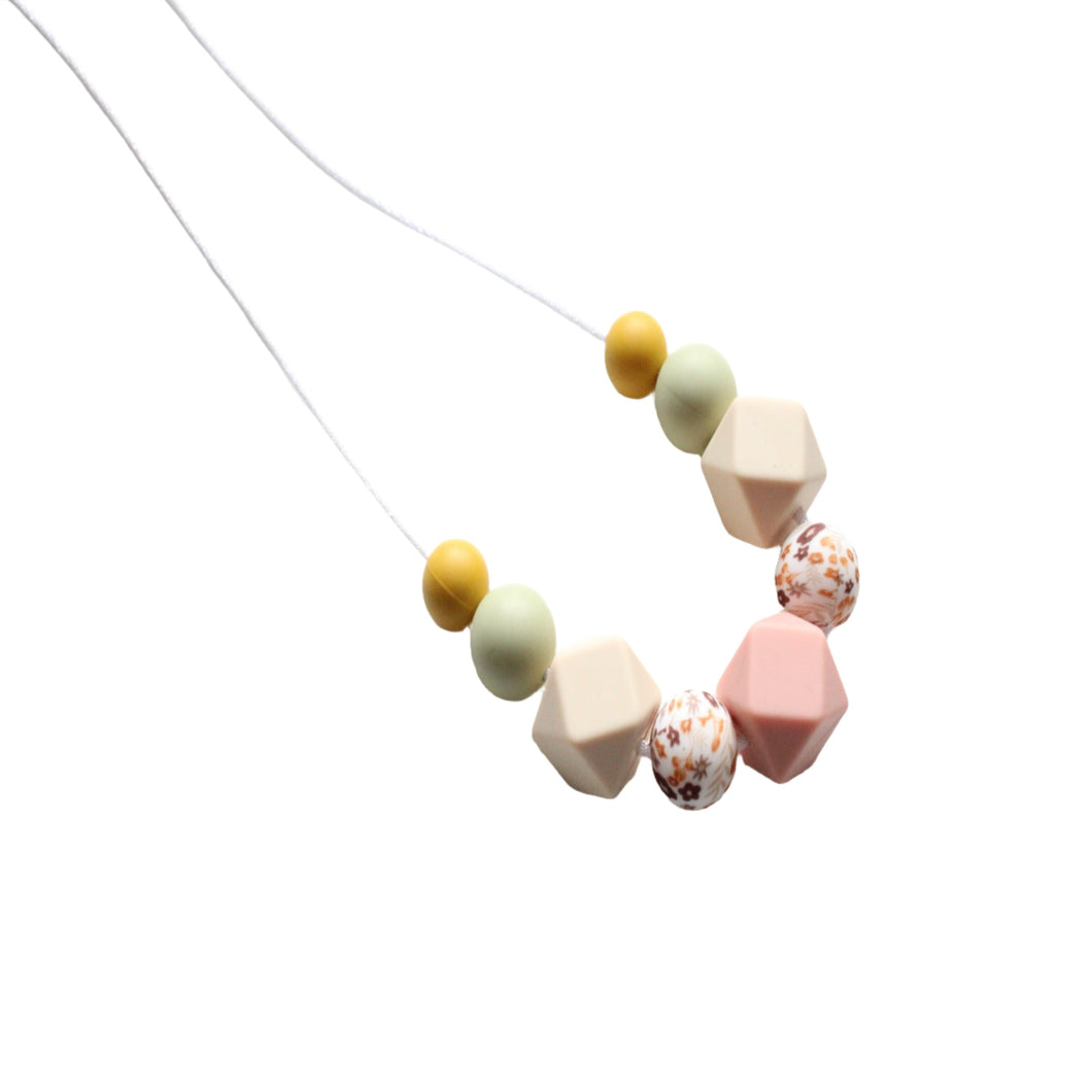 Beige & Sage teething necklace