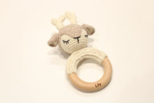 Load image into Gallery viewer, Personalised Rattle Crochet Elk
