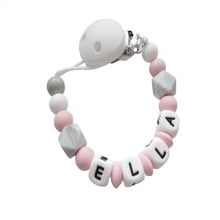 Load image into Gallery viewer, Pink &amp; Marble Grey Dummy Clip
